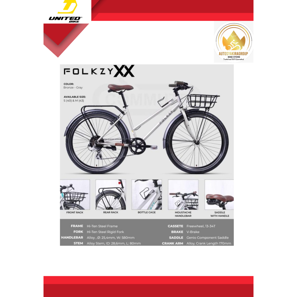 Sepeda Touring Gravel Genio FOLKZY XX Terbaru Road Commuter Ready Siap Kirim
