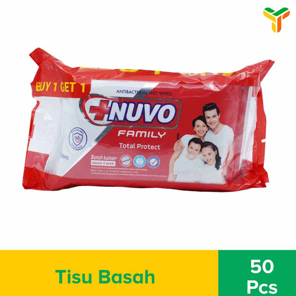 Nuvo Wet Wipes Merah 50S Banded