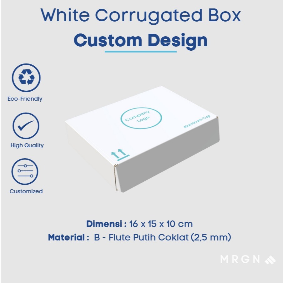 Custom Cetak Kardus Packaging Corrugated Box Sablon - Mailer Box Box Premium Box Putih Kardus Putih