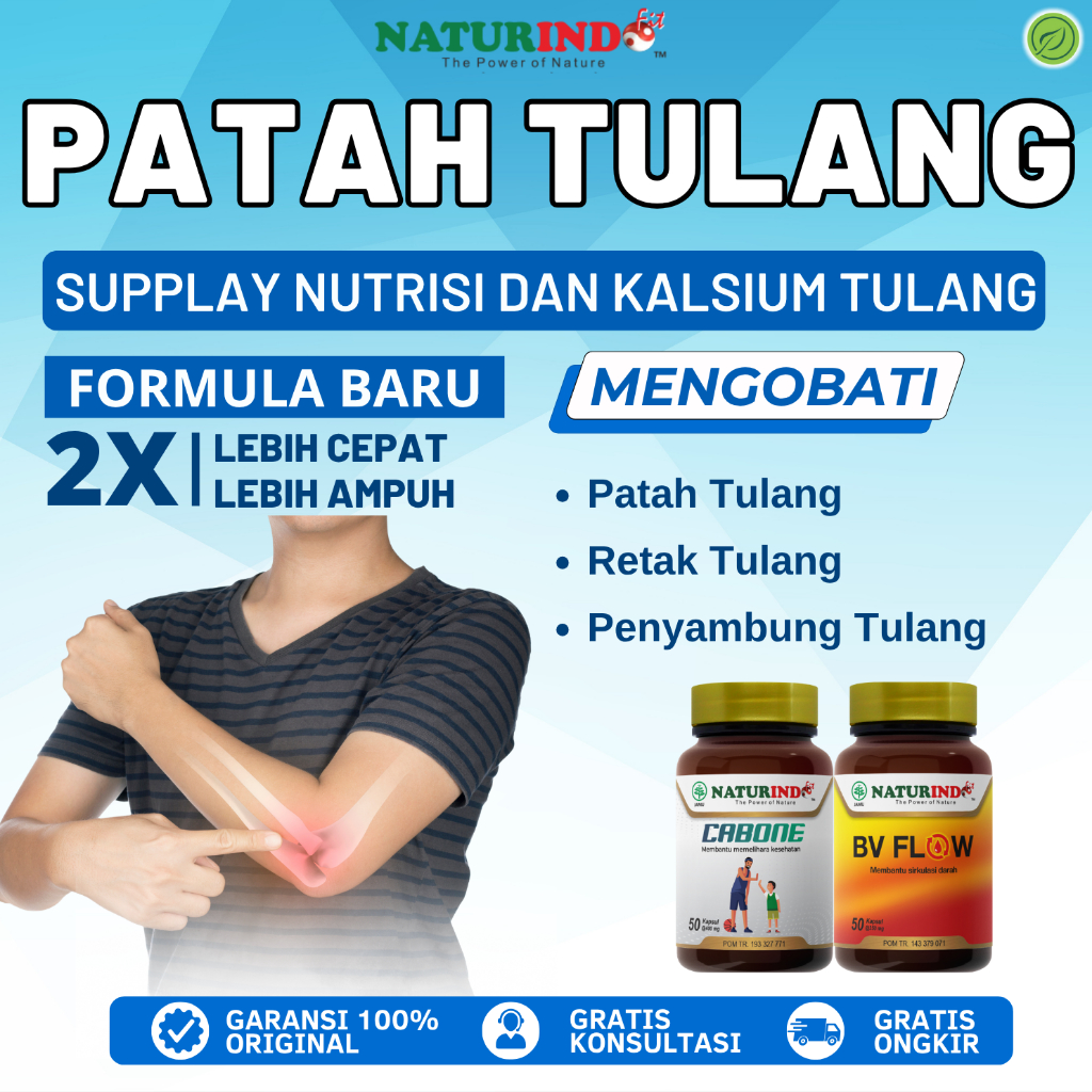 Obat Patah Tulang Penyambung Perekat Tulang Retak Herbal Cabone Naturindo