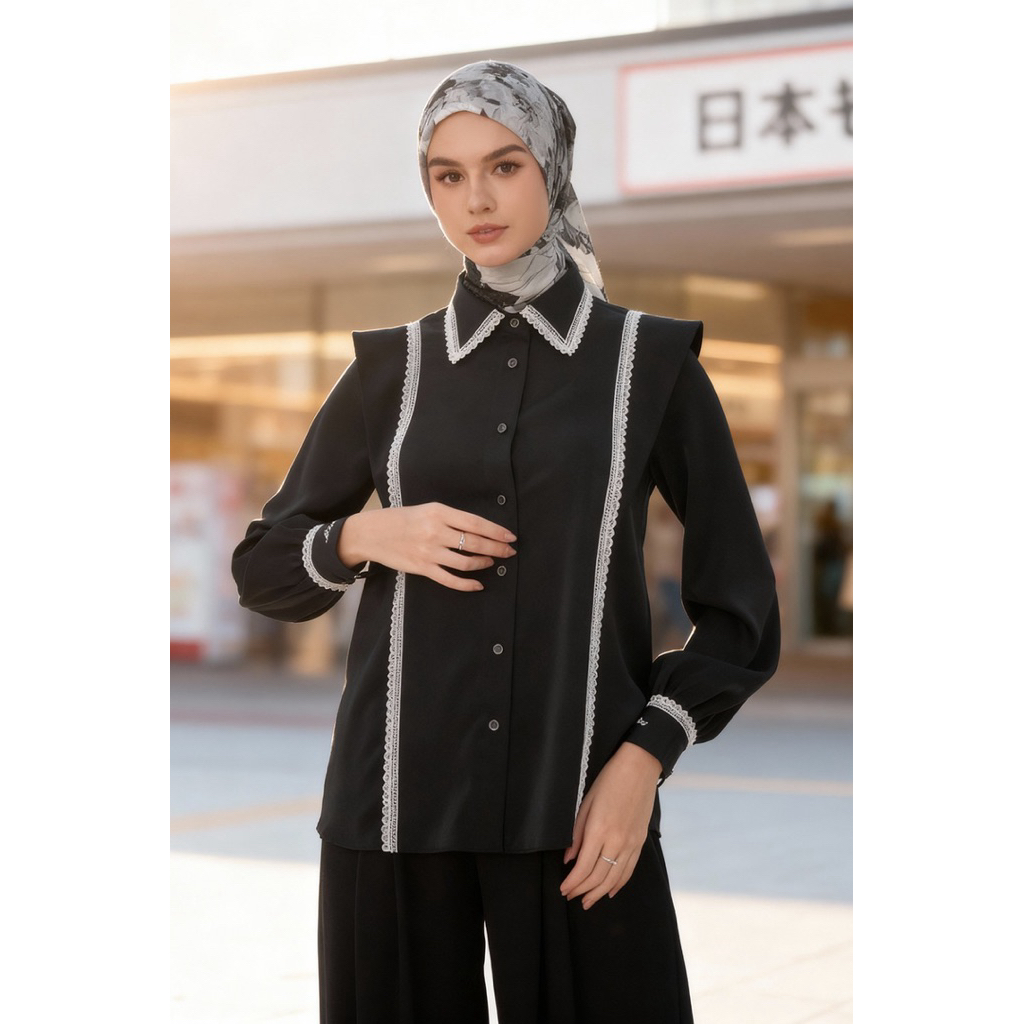 MANDJHA SHALETTA BLOUSE BY IVAN GUNAWAN - Atasan Baju original by Ivan Gunawan