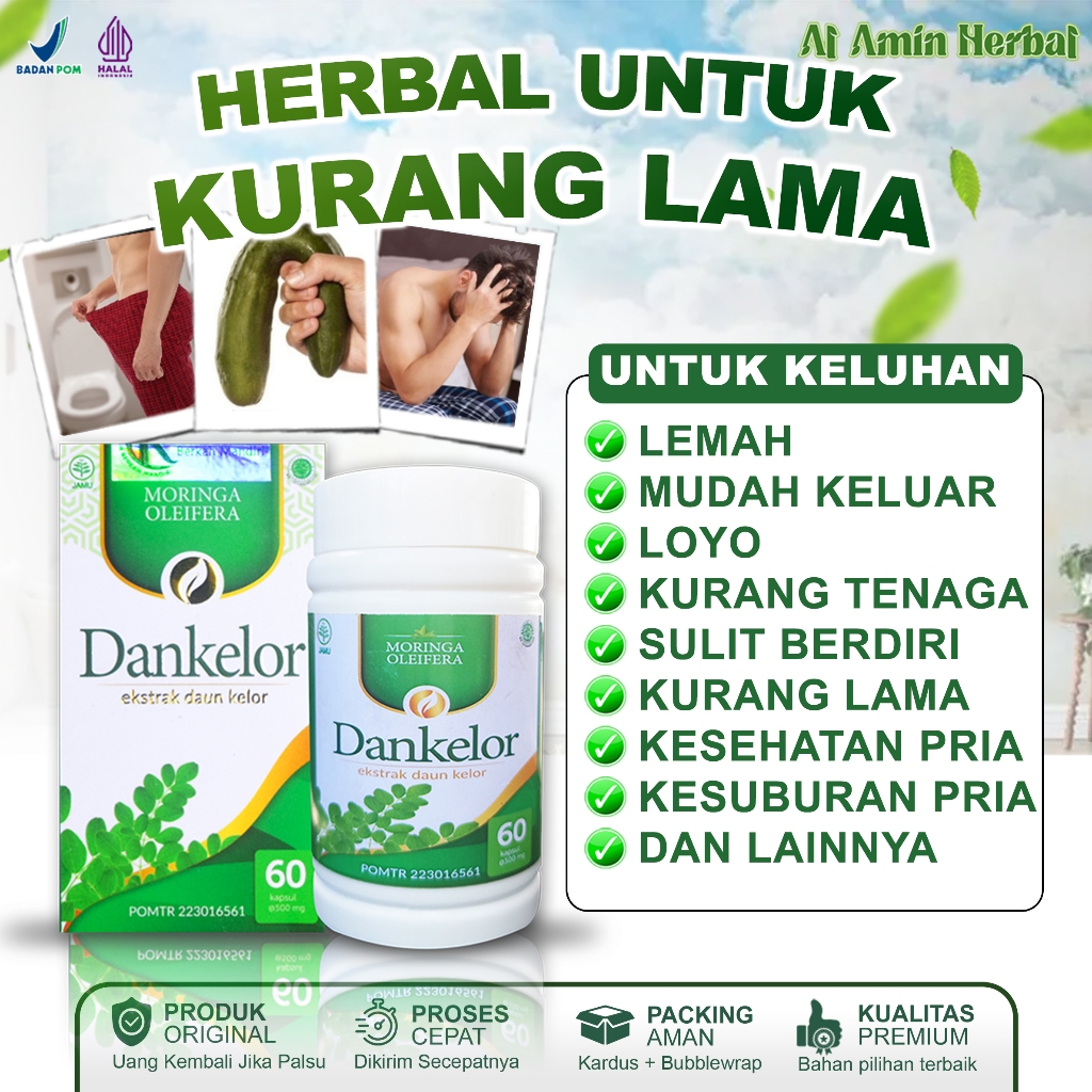 Obat Herbal Impoten Disfungsi Ereksi Lemah Syahwat Dan Ejakulasi Dini Pria Dankelor Ekstrak Daun Kel