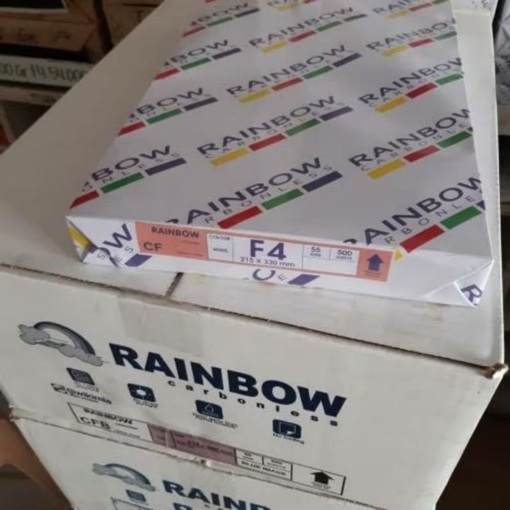 [1 RIM 500 L] KERTAS NCR FOLIO BOTTOM RAINBOW / KERTAS F4 NCR BAWAH RAINBOW