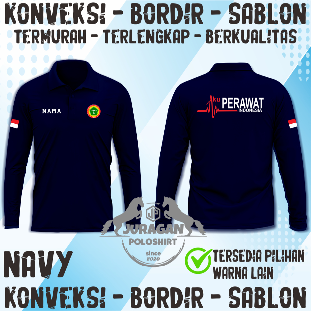 KAOS KERAH AKU PERAWAT INDONESIA - POLOSHIRT PPNI - SERAGAM PPNI - KAOS KERAH PPNI INDONESIA