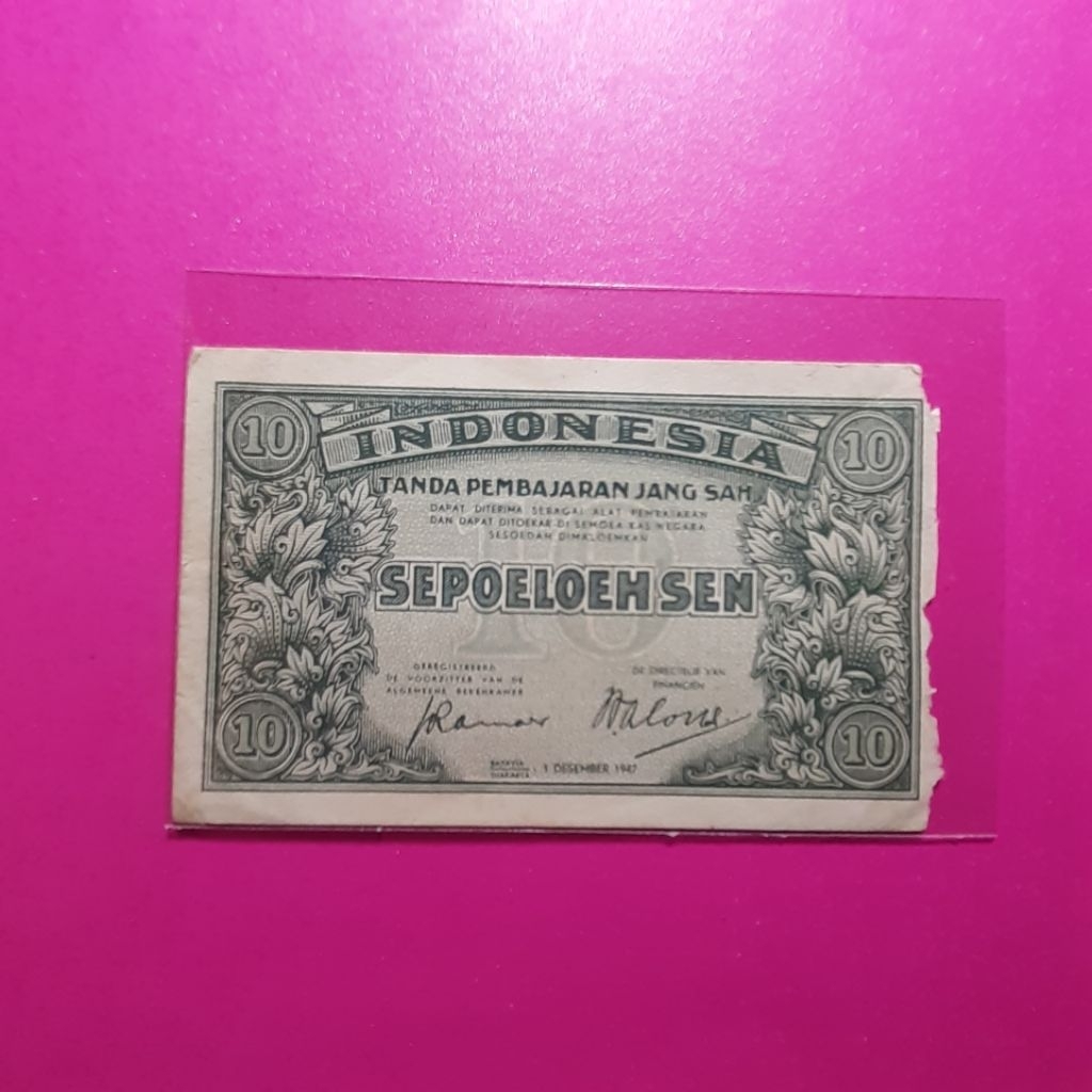uang kuno 10 sen federal 1947