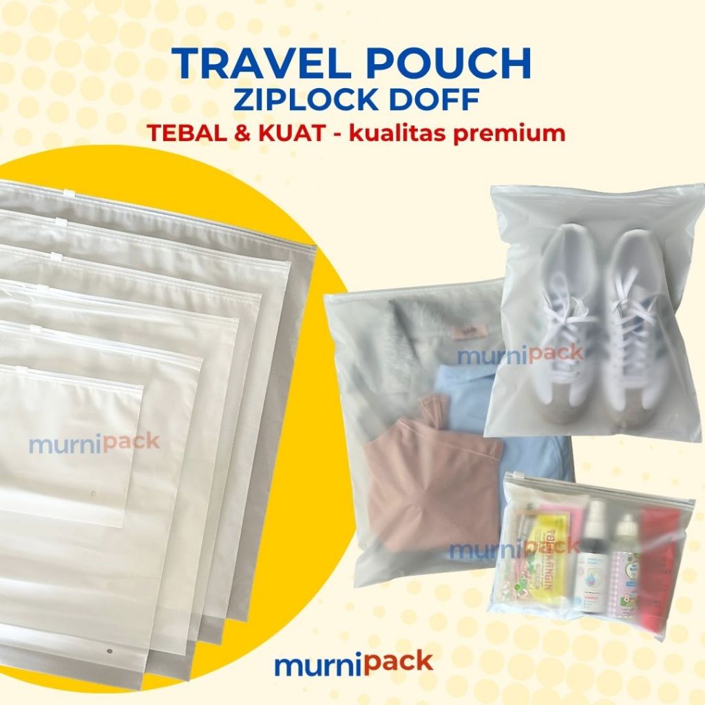 Travel Pouch Zipper / Zipper Bag Doff / Ziplock Travel Pouch Doff / Plastik Klip Traveling