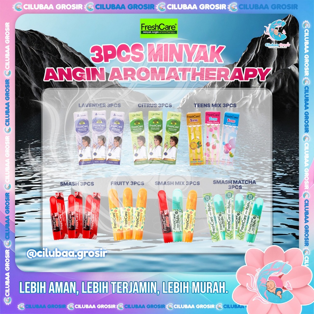 [3 PCS] Freshcare Aromatherapy Minyak Angin || Isi 3 Pcs || Minyak Angin Aromatherapy