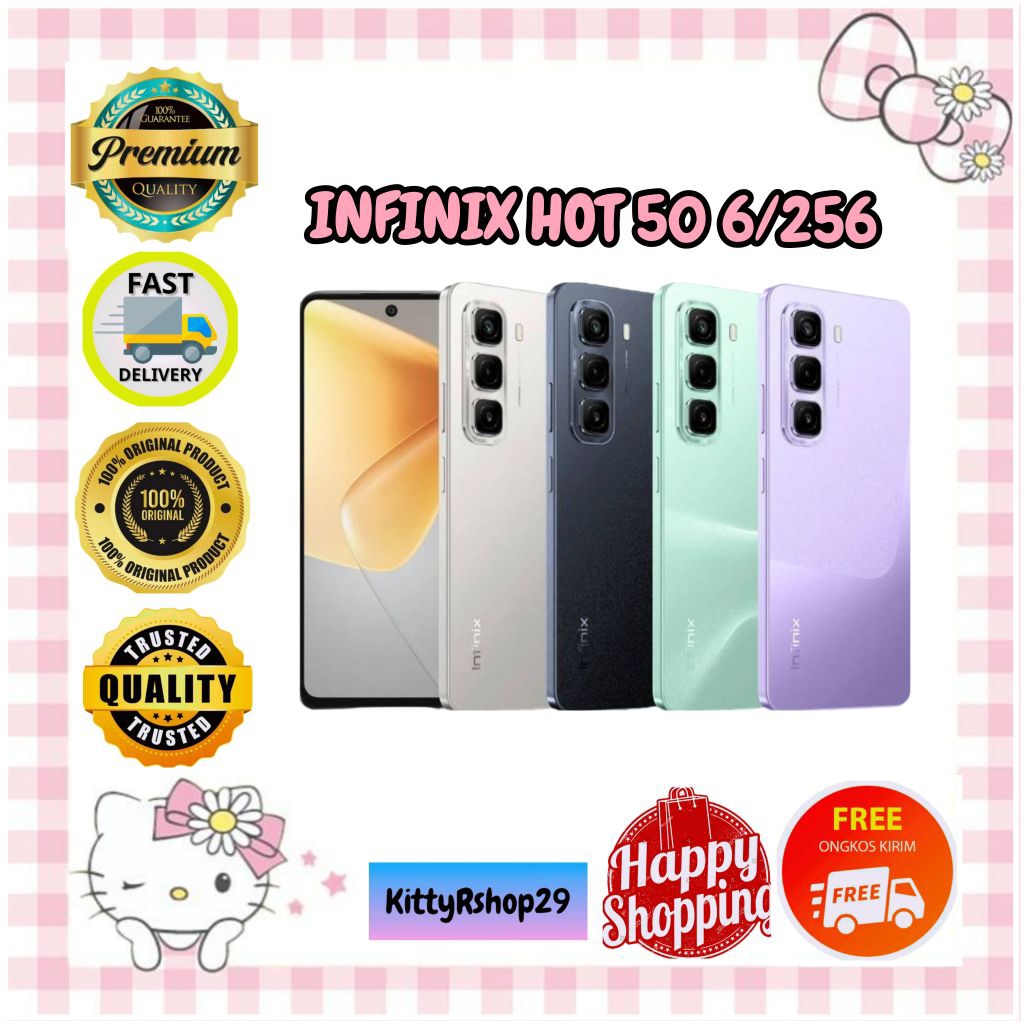 INFINIX HOT 50 4G RAM 6/256 GARANSI 1 TAHUN