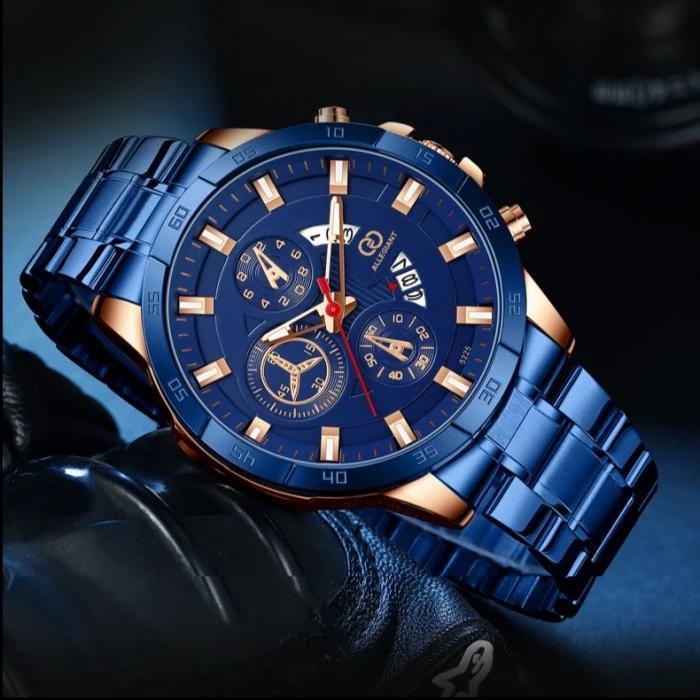 Jam Tangan Analog Pria FNGEEN Sport Original Stainless Steel Anti Air