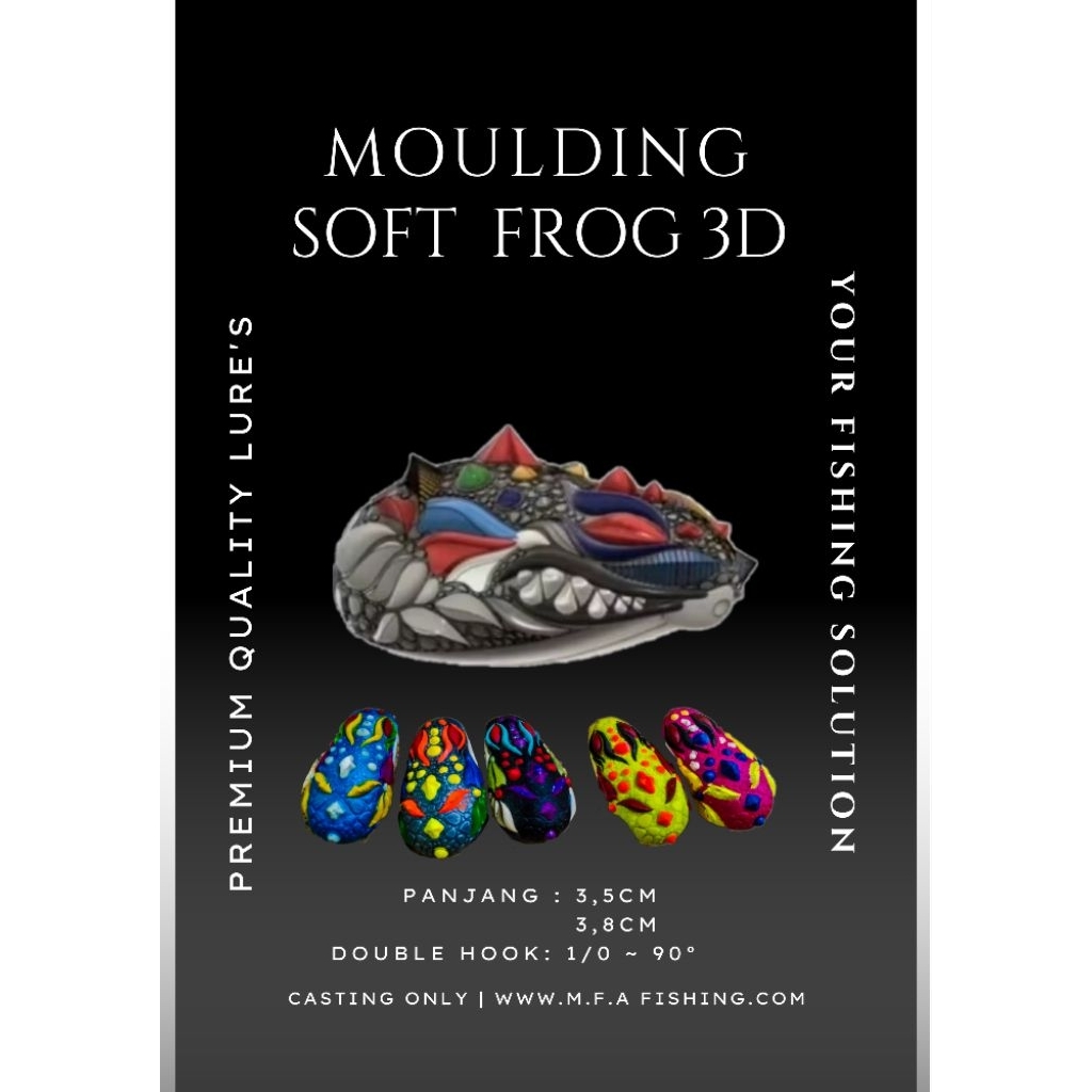 Molding Soft Frog 3D. Panjang Galaxi Thailand || Printer 3D Original