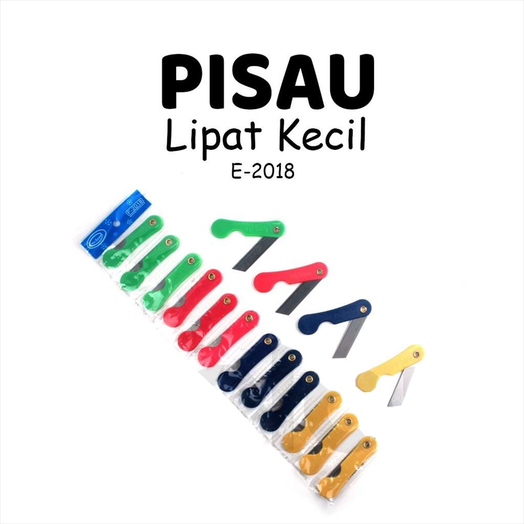 [KBM] Pisau Lipat Mini Cutter Renteng Isi 12 Pcs Pisau Kecil Knife Foldable Multifungsi