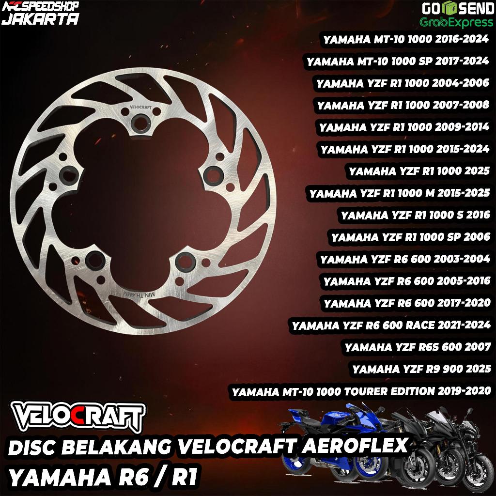 Piringan Cakram Disk Disc Brake Belakang VELOCRAFT Aeroflex 220mm Rear Light Weight Yamaha YZFR6 YZF