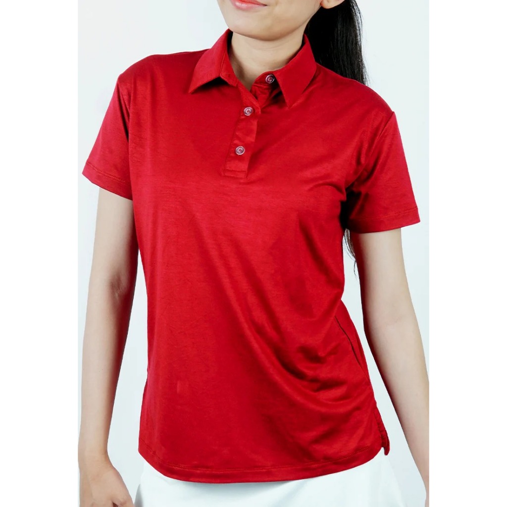 Trijee Baju Polo Wanita Golf Lengan Pendek /Olahraga/Outdoor/Casual/ Ariel - Merah Red Series