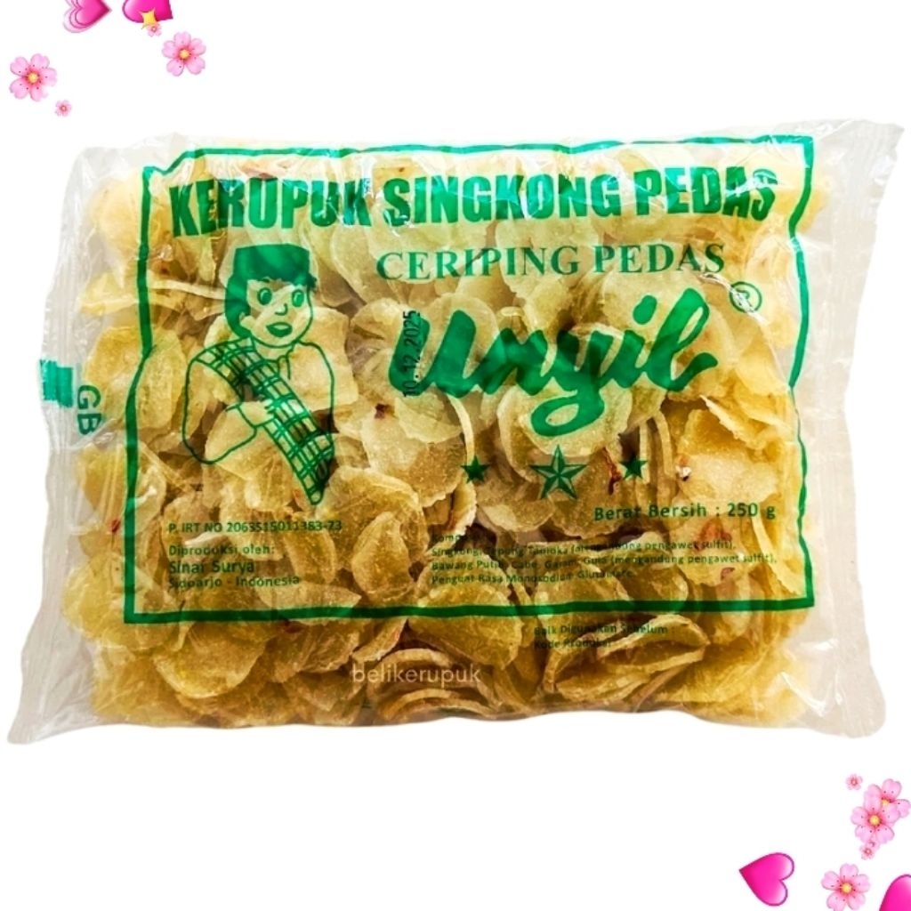 250gram Ceriping singkong pedas unyil, Keripik Singkong Pedas Cap Unyil -  Murah meriah