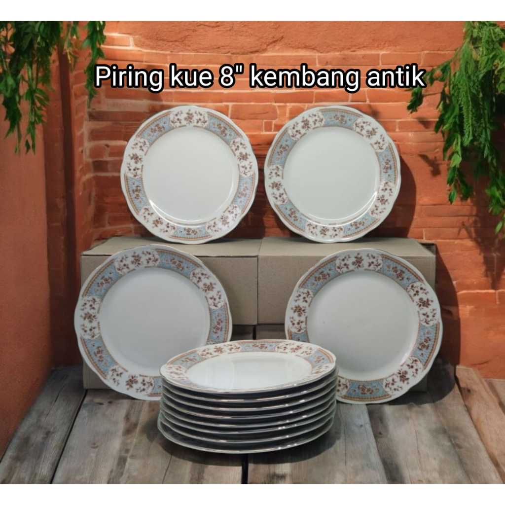 Piring Porcelain / Piring ceper/kue 8 inchi / Keramik