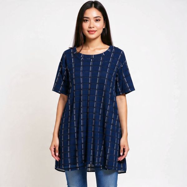 Baju wanita lengan pendek model tunik