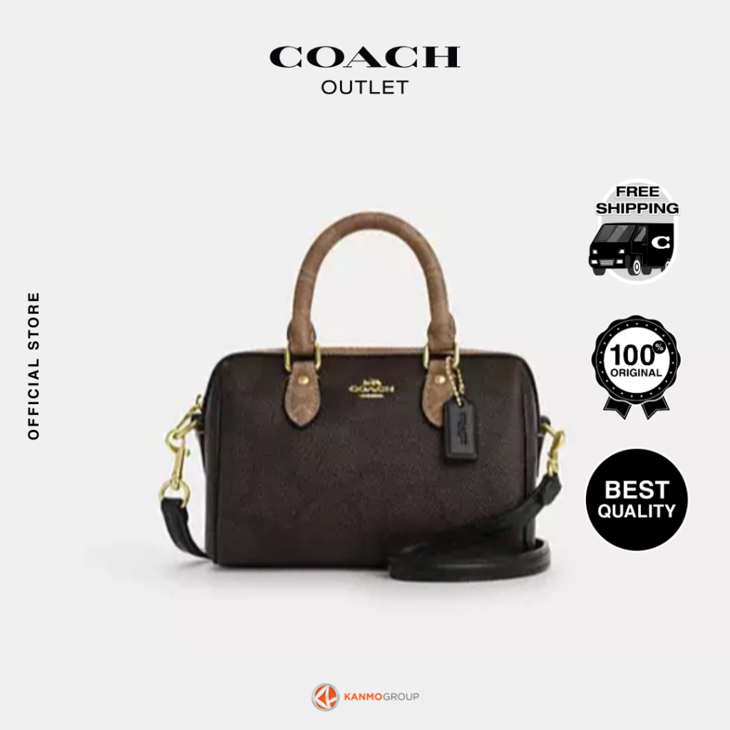 Coach Mini Rowan Crossbody Bag In Blocked Signature Canvas - Tas Selempang Wanita