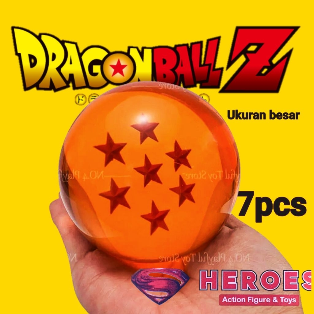 Mainan DragonBallZ Jumbo Set 7Pcs Bola Crystal Shenlong Bola Naga_Koleksi