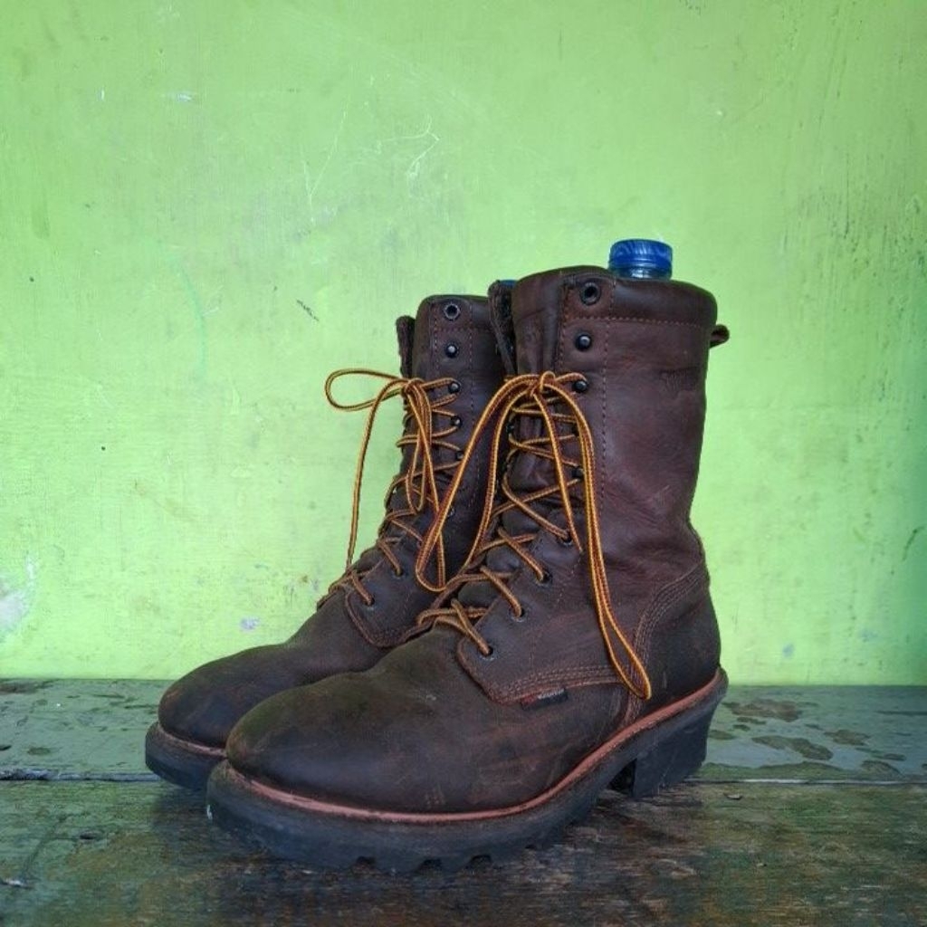 Sepatu Boots Logger Coklat Size 41