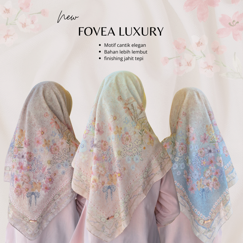 Fovea Luxury Series / Hijab Motif Premium / Scarf Motif / Hijab motif cantik