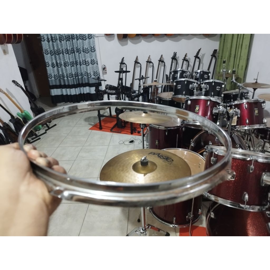 RING TOM DRUM 13 INCH BEKAS LOBANG 5