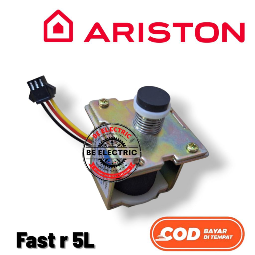SELENOID VALVE WATER HEATER ARISTON FAST R 5L SELENOID PEMANAS AIR LPG GAS