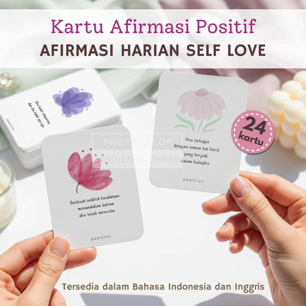 Kartu Motivasi | Kartu Afirmasi Positif | Positive Affirmation Cards | WATERCOLOR SERIES