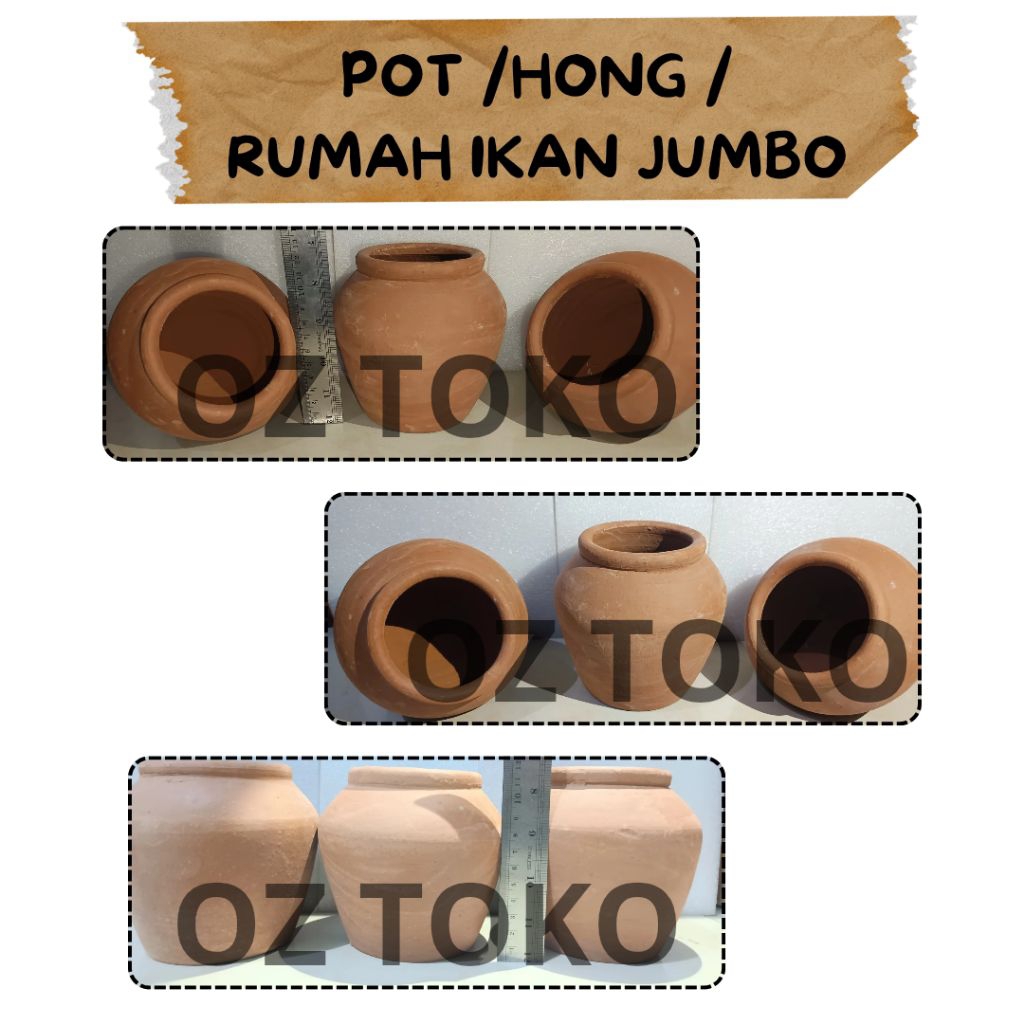 Rumah Ikan Hias Aquarium / Rumah Ikan Kecil / Rumah Ikan Cichlid / Cave Anak Ikan/ Gentong / Pendil 