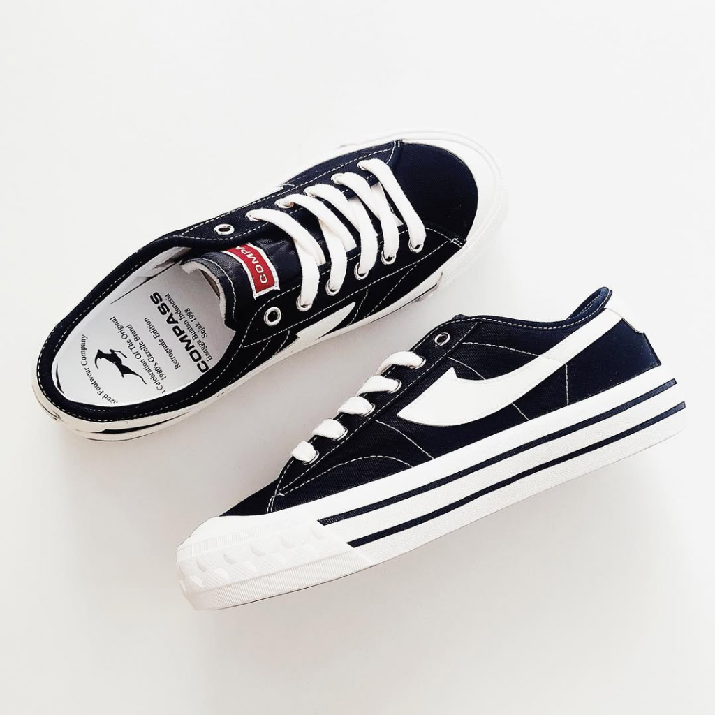 Sepatu Compas RetroGrade Black Natural Sneakers Pria Wanita