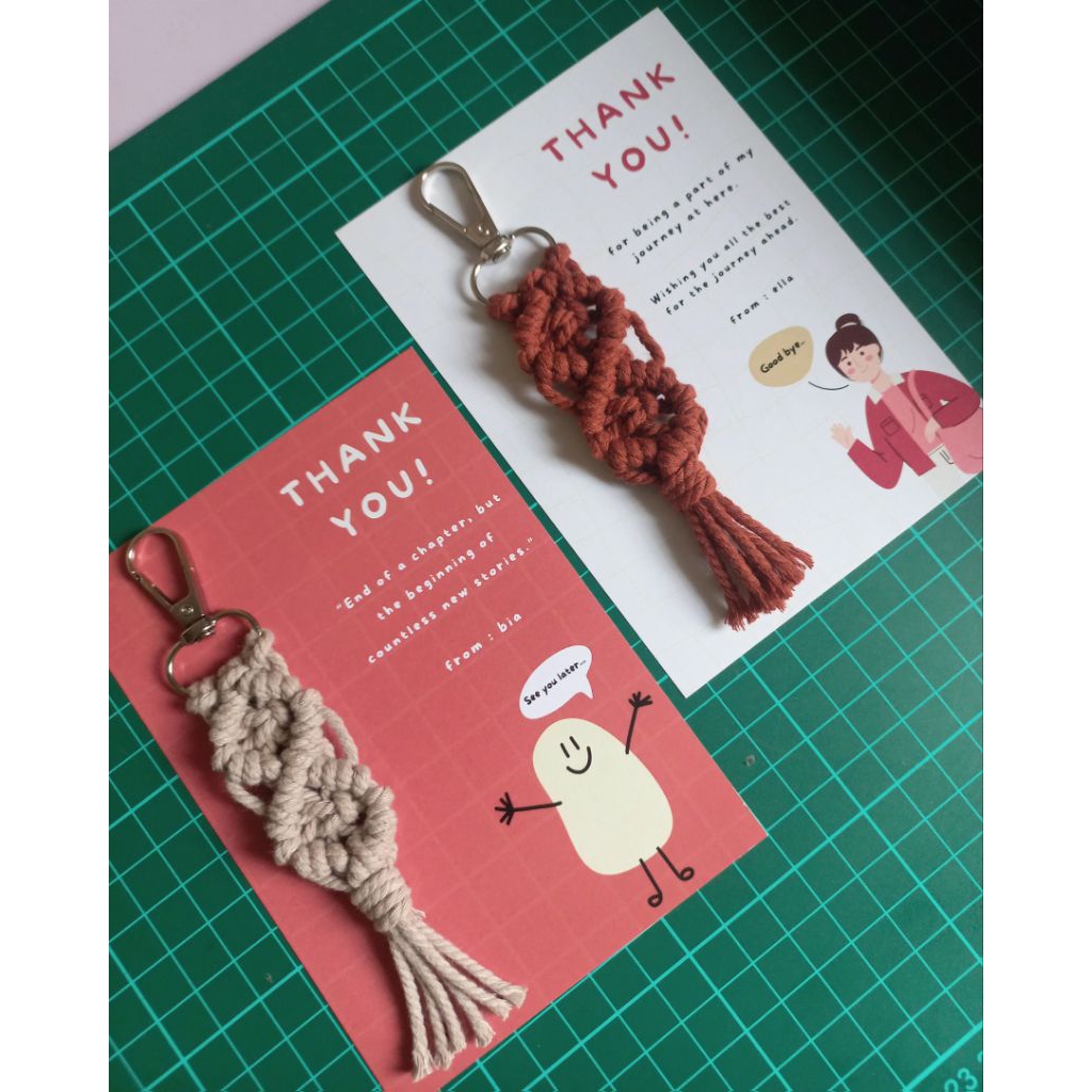 macrame keychain | Souvenir Resign | Farewell gift | Mini Gift