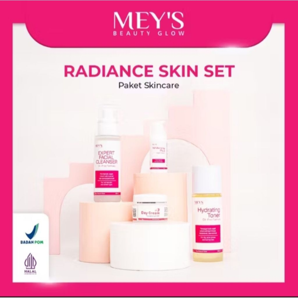 MEY'S BEAUTY GLOW || PAKET RADIANCE SKIN SET || Mencerahkan dan memperbaiki tekstur kulit wajah