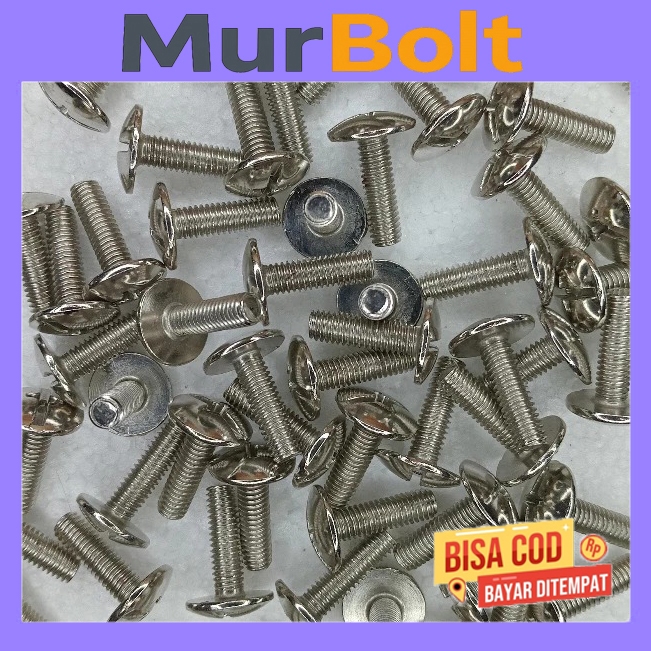 BAUT BODY UNIVERSAL UKURAN 6X16, 6x20 NEKEL UNTUK SEMUA JENIS MOTOR