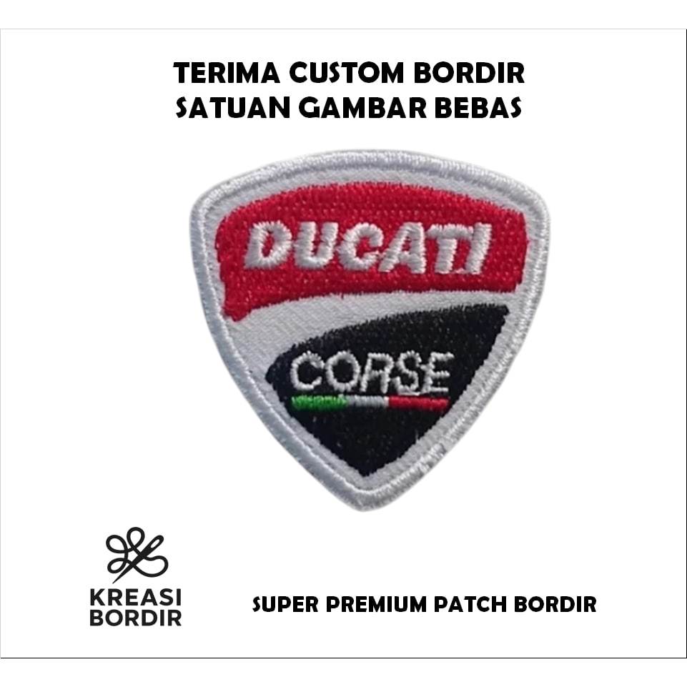 EMBLEM PATCH BORDIR LOGO DUCATI - Kreasibordir.id