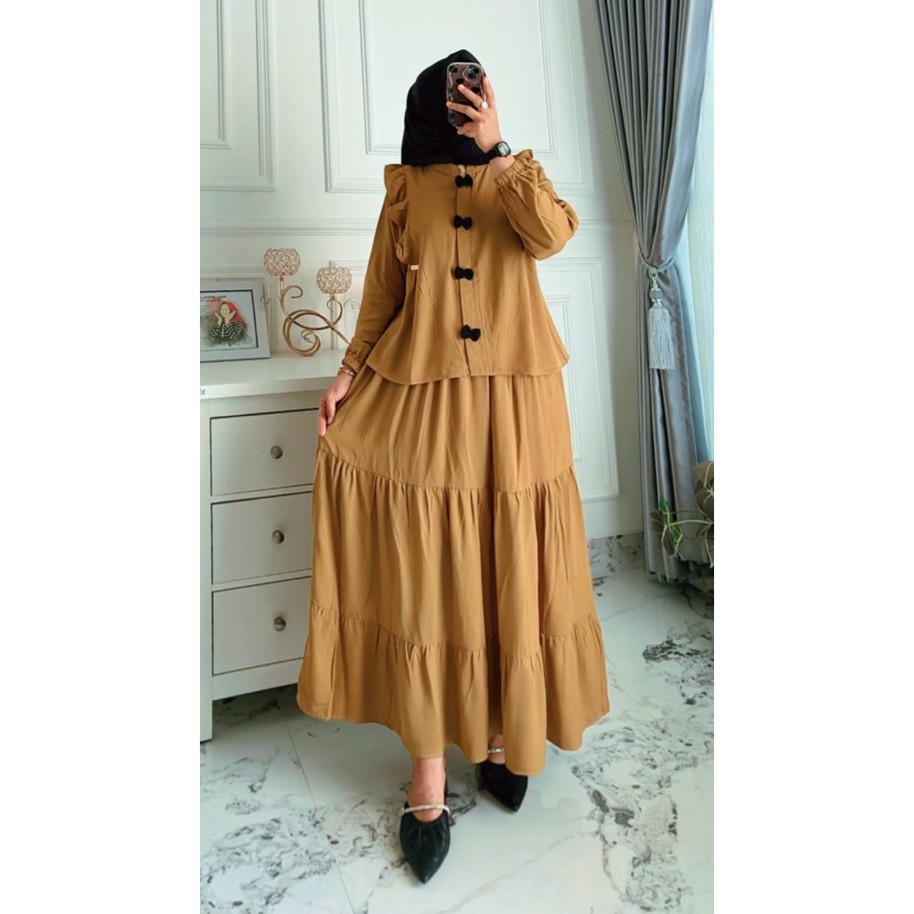 SET ROK RAYON POLOS PITA TERBARU KEKINIAN VIRAL WANITA/SET ROK JUMBO STANDAR/VIRAL TERBARU