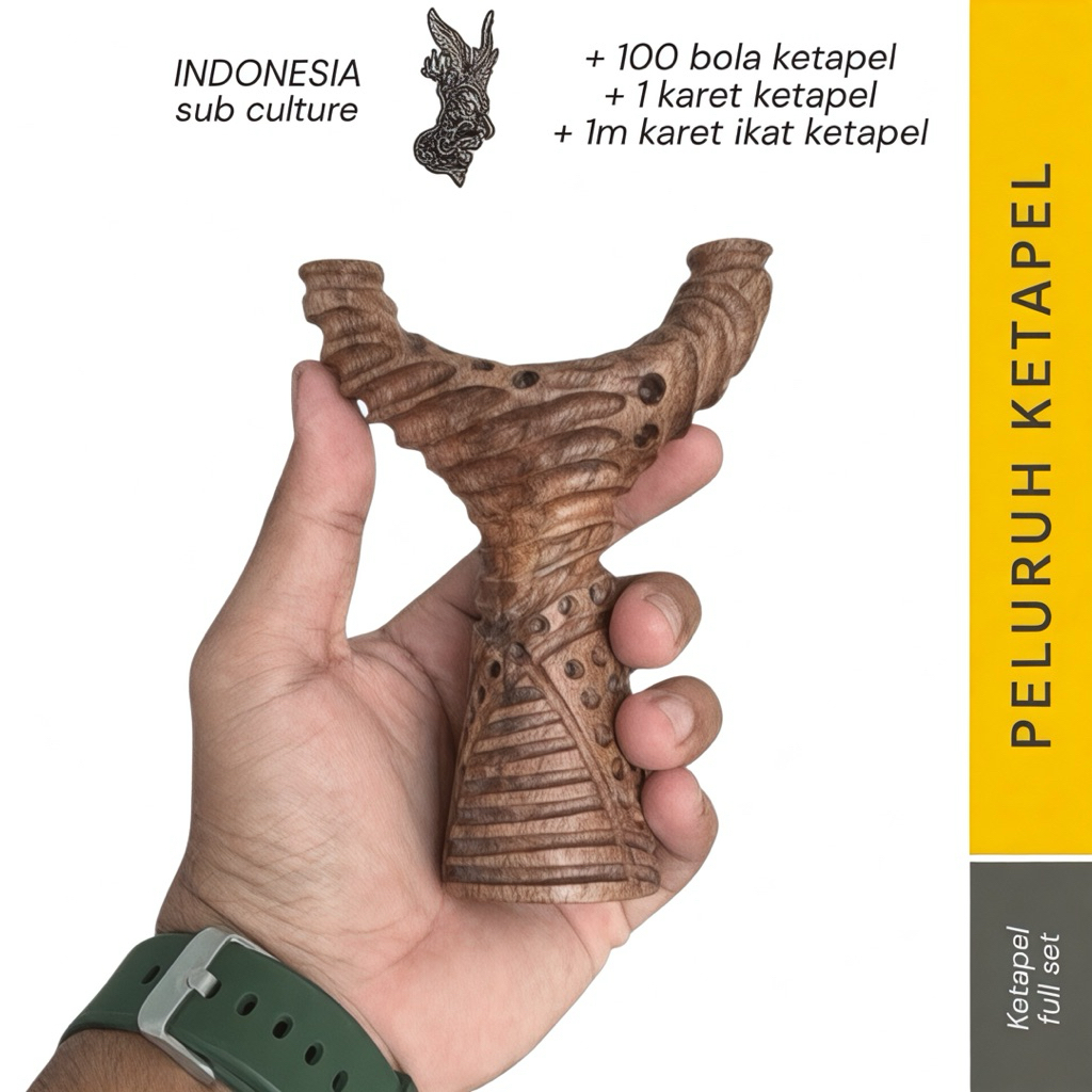 GEZOMADO.1 - ketapel kayu johar motif estetik ketapel kelas profesional lab slingshot