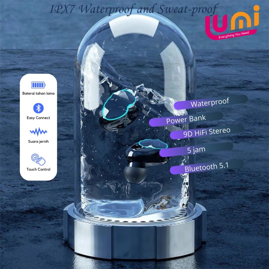 HEDSET, EARPHONE, HEDSET, TWS SUPER BASS M10 GAMING BISA COD