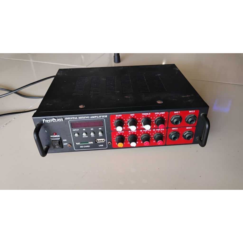 Ampli power sound rumahan (amplifier) first class
