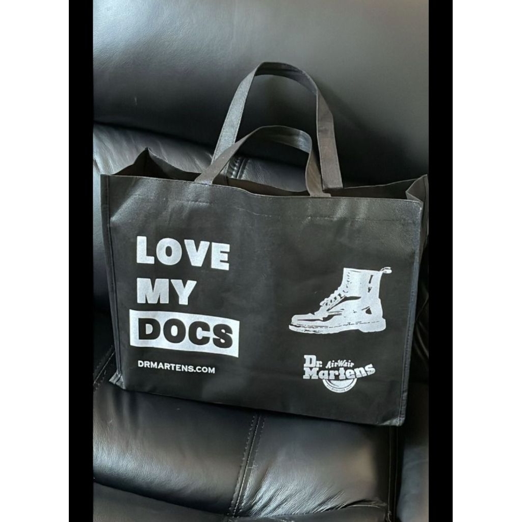 Shopping Bag Totebag Dr Martens Original Black Tote Bag Love My Docs Tas Shopping Belanja Hitam