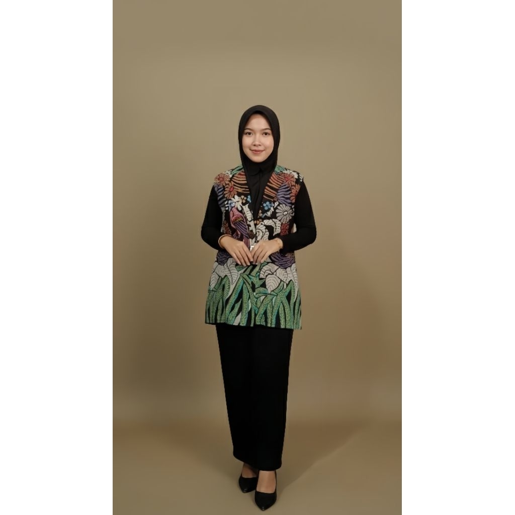 Blazer Batik Tanpa Lengan | Blazer wanita | Batik