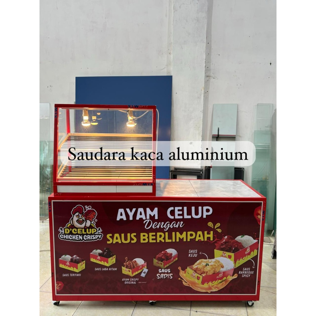 KHUSUS PEKANBARU ETALASE AYAM GEPREK MEJA AYAM GEPREK ETALASE JUALAN AYAM