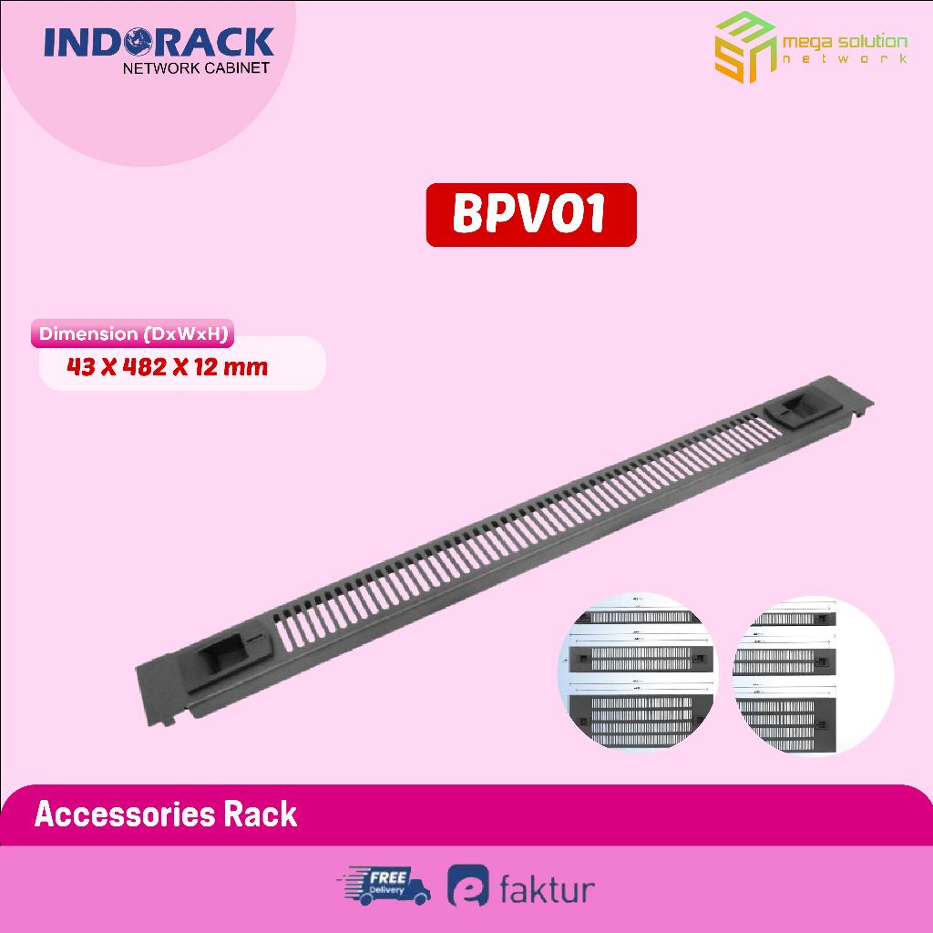 INDORACK Blank Panel Ventilation 1U Accessories Rak Server BPV01