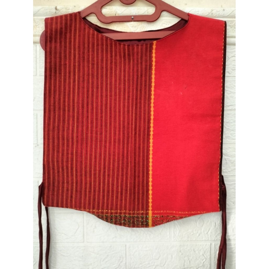 rompi ulos Batak, rompi tenunan ulos Batak, rompi kekinian, outer ulos Batak