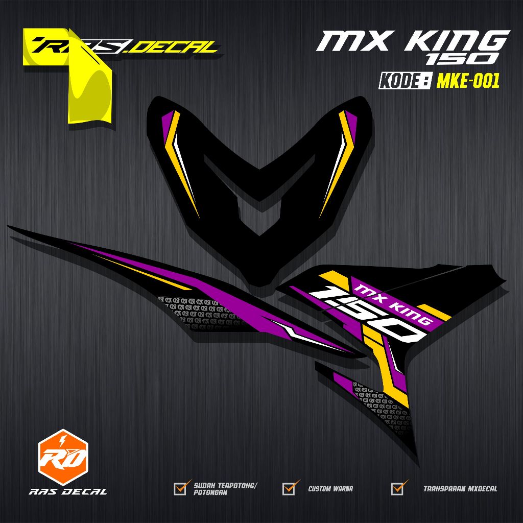Stiker Striping MX KING Transpararan Premium Maxdecal Custom / Striping Transapran MX King Custom Na