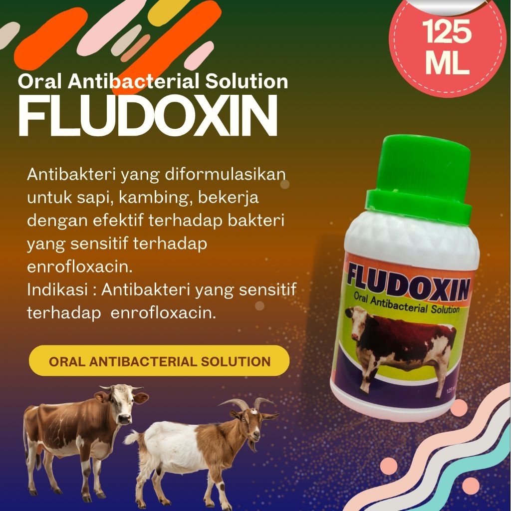 Fludoxin 120 ml Obat flu untuk sapi kambing obat flu ternak