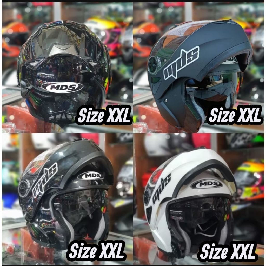 Helm MDS Pro Rider Solid Modular Double Visor Size XXL