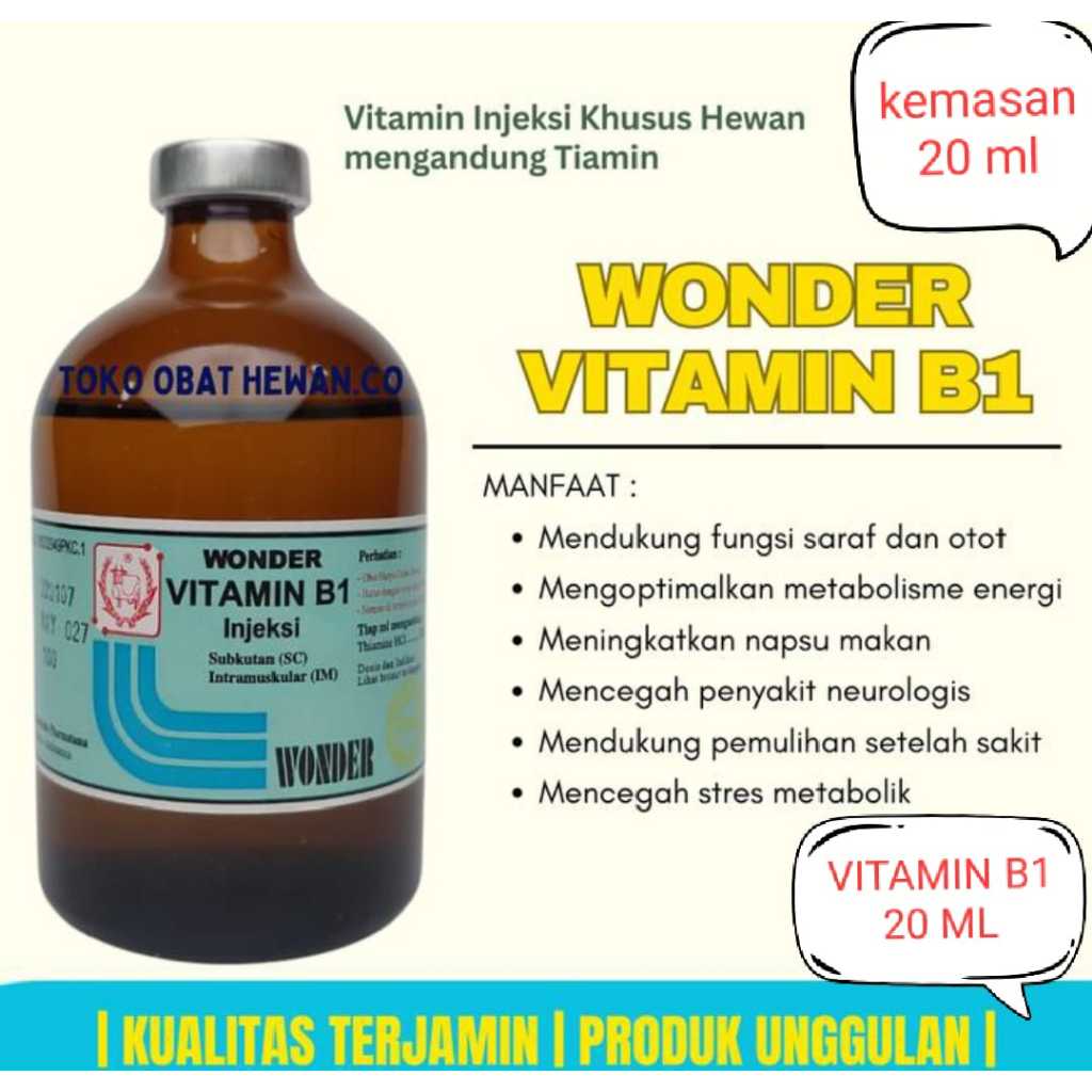 VITAMIN B1 WONDER VITAMIN HEWAN AYAM BURUNG VITAMIN B 1