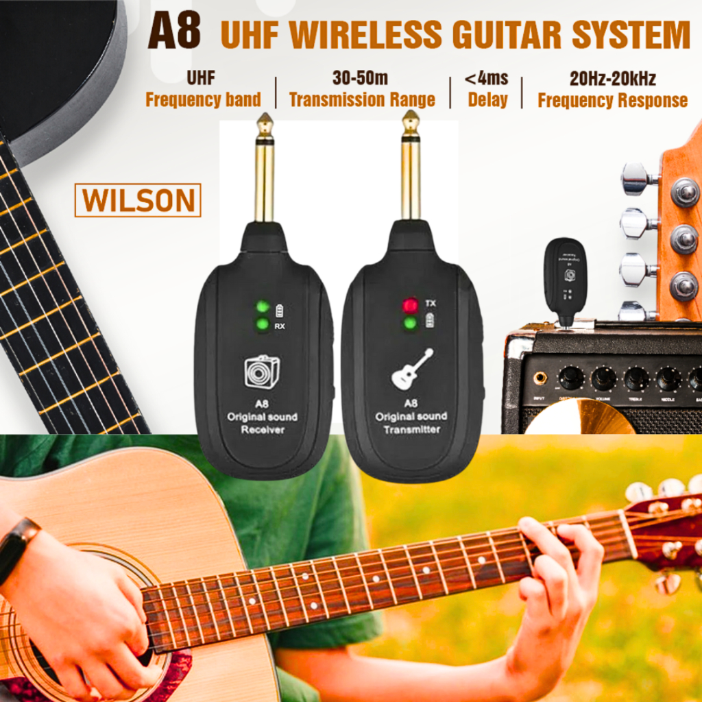 PROMO KEEP MOTION UHF Jack gitar anti noice Wireless listrik akustik UHF Gitar Transmitter Receiver
