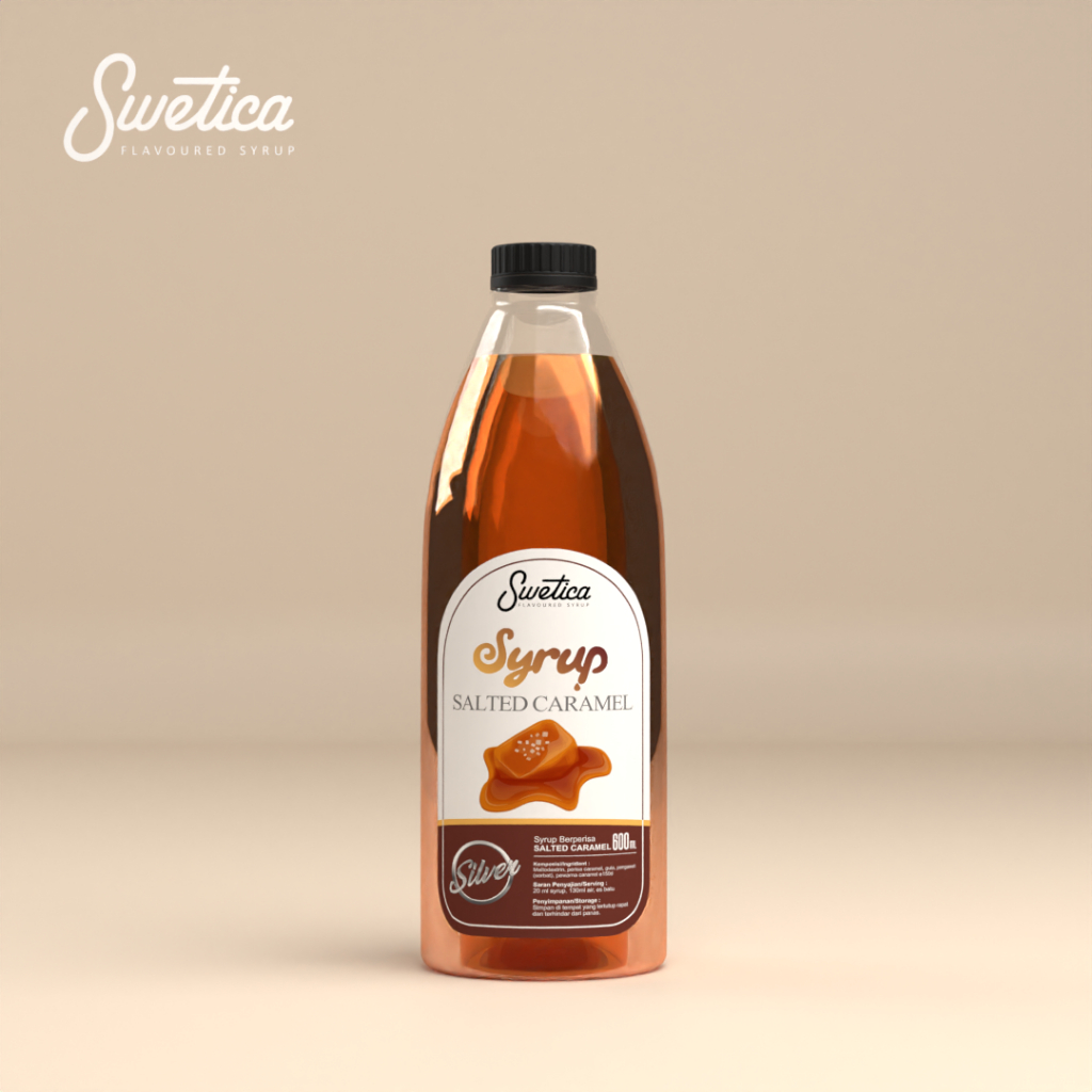 Sirup Kopi Swetica Silver Rasa Salted Caramel 600ml | Sirup Kopi | Bartender Coffee for Horeca