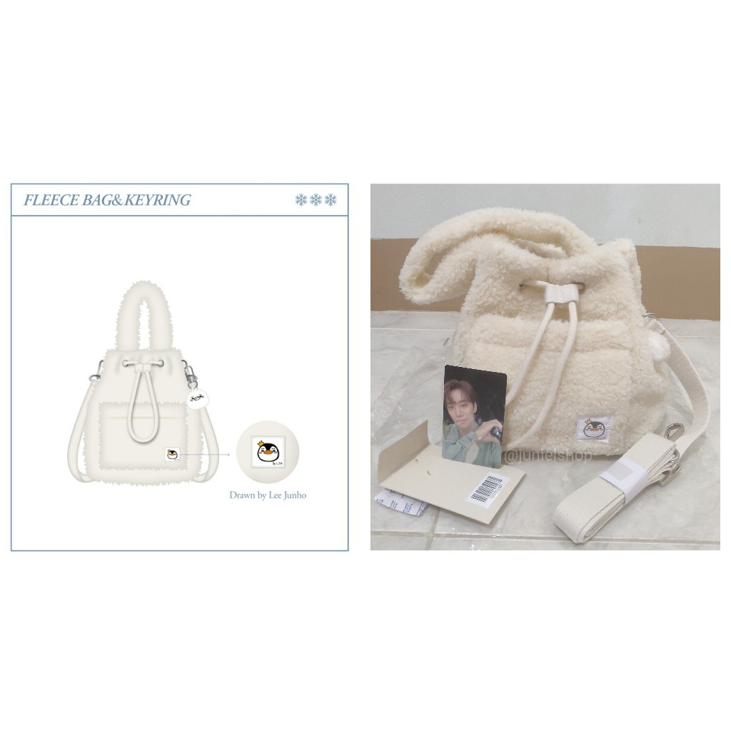READY OFFICIAL MERCH CONCERT LEE JUNHO FLEECE BAG & KEYRING SUDAH TERMASUK PHOTOCARD