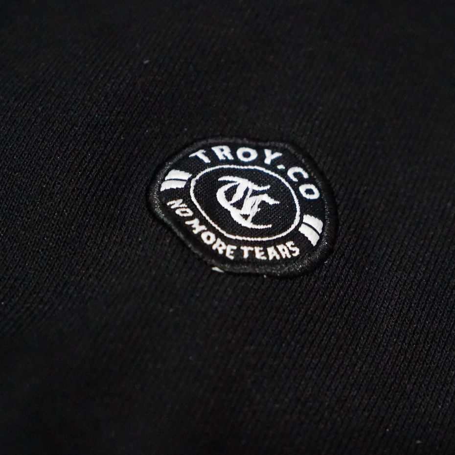 Troy Company Hoodie Boxy Raglan Black Culture Disaster - Hoodie Boxy Hitam BRH 3362